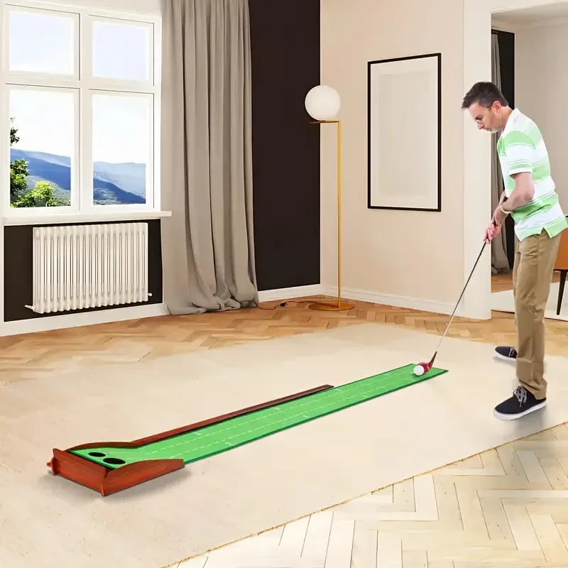 

Perfect Practice Golf Putting Mat With Ball Return Portable Indoor Outdoor Golf Training Aid