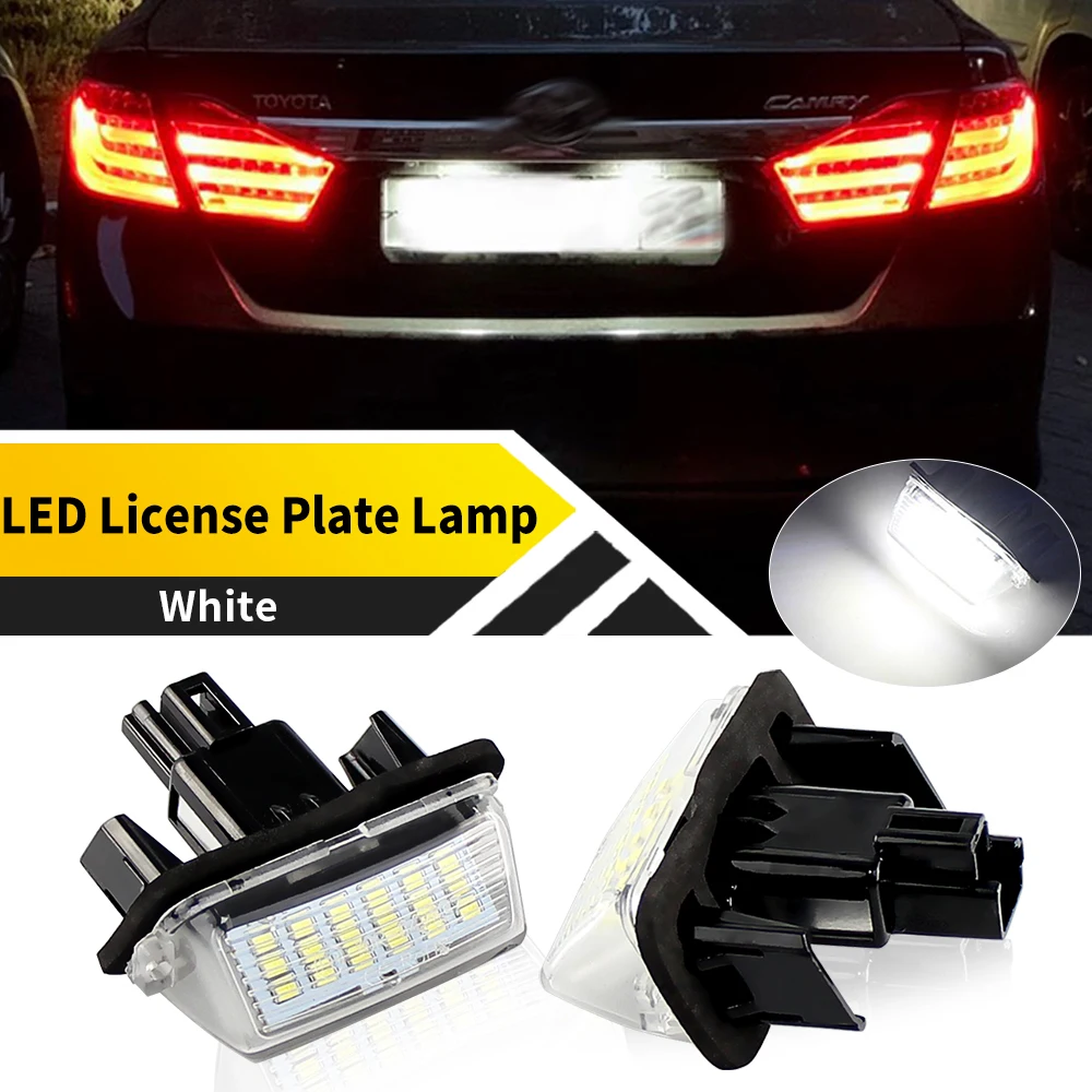 

2pcs OEM Canbus White LED License Number Plate Light Lamp for Toyota Auris E1 2009-2012 Auris E18 2012-2018 Avensis 2008-2018
