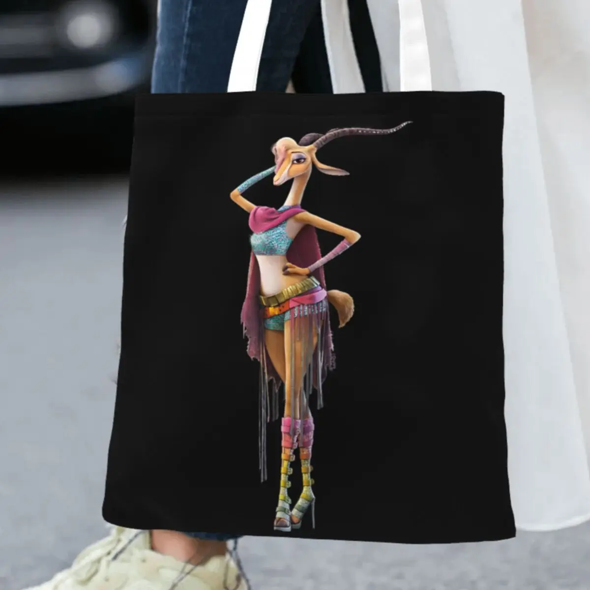 

Zootopia 2 Gazelle Burning Mammal Festival Concert Shopper Bag Print Shopping Bags Lady Aesthetic Tote Bag Beach Female Handbags