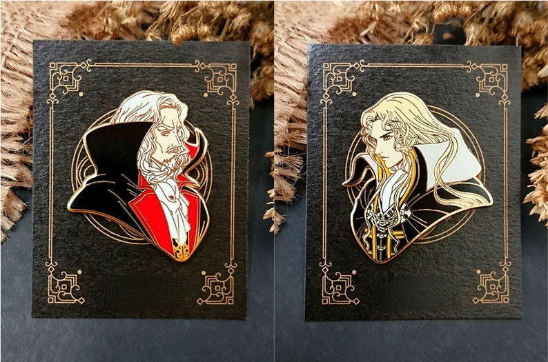 Castlevania Symphony of the Night - Dracula x Alucard - Hard Enamel Pin