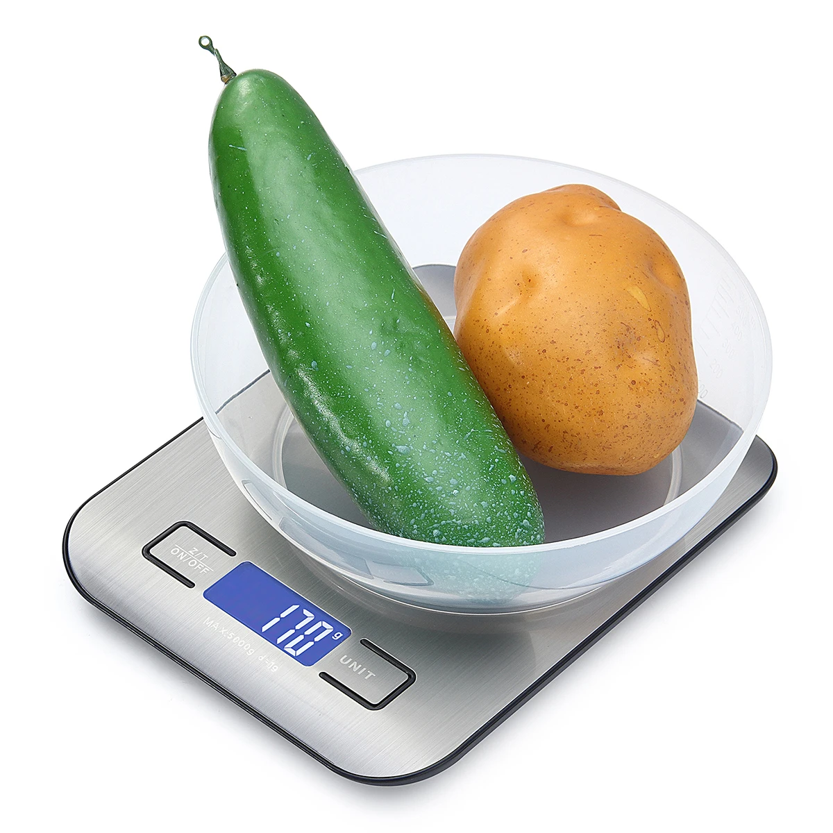Hot Sell Multifunction Food Scale 5kg Stainless Steel Digital Kitchen Weighting Scale