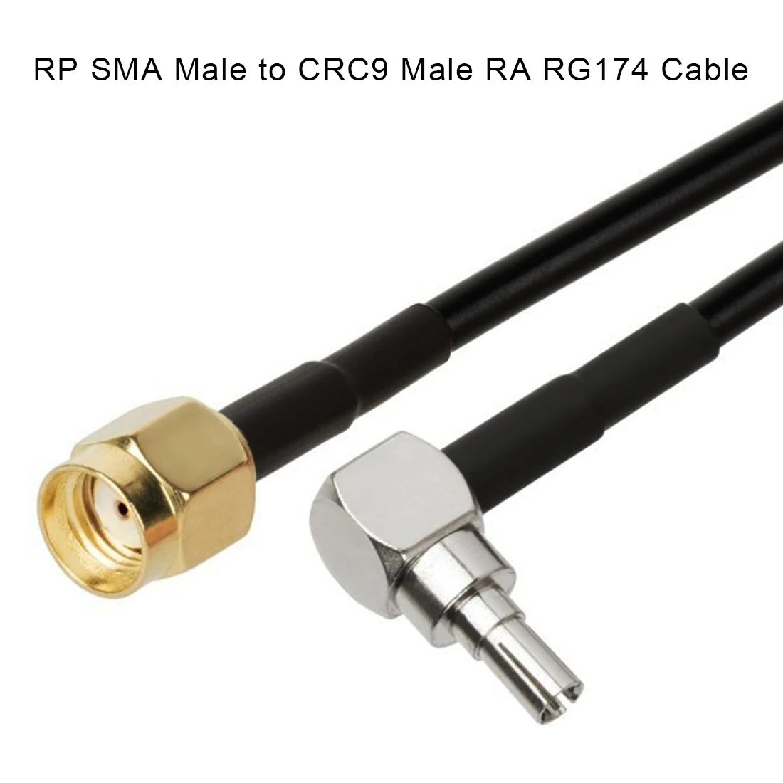 Wireless Modem Wire RP-SMA Male Plug Switch CRC9 Right Angle Connector RG174 Cable 20cm 8