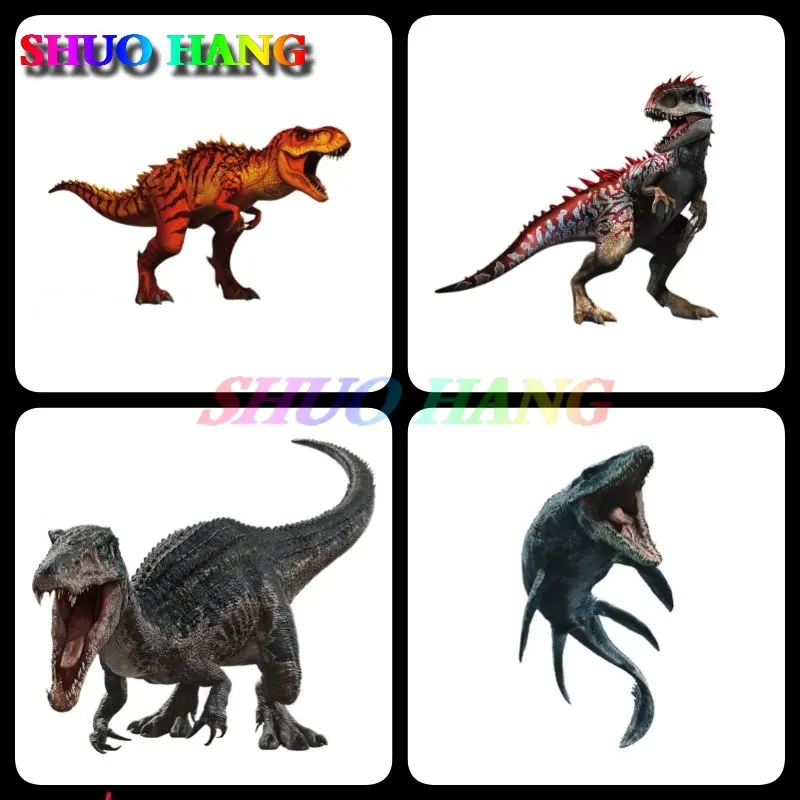 

For Jurassic Fierce Dinosaur Tyrannosaurus Rex Wall Stickers for Boys Home Decoration Living Room Gift Decals Car Sticker PVC