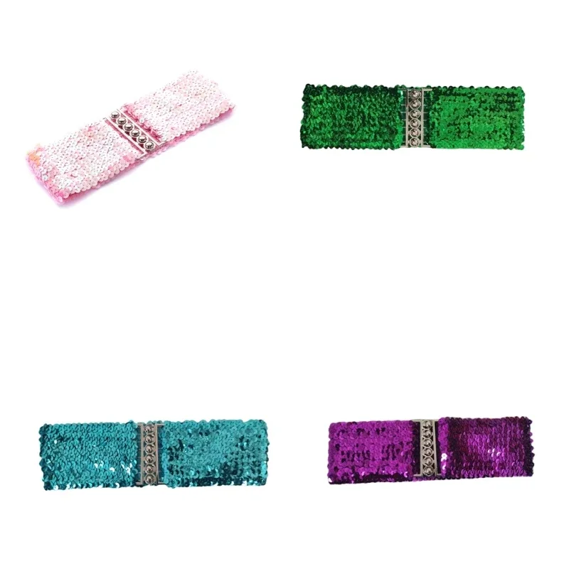 Female Sequins Waist Belt Fashion Elastic Waspie Belt Universal Waspie Dress Decorative Accessories Glittering Waistband