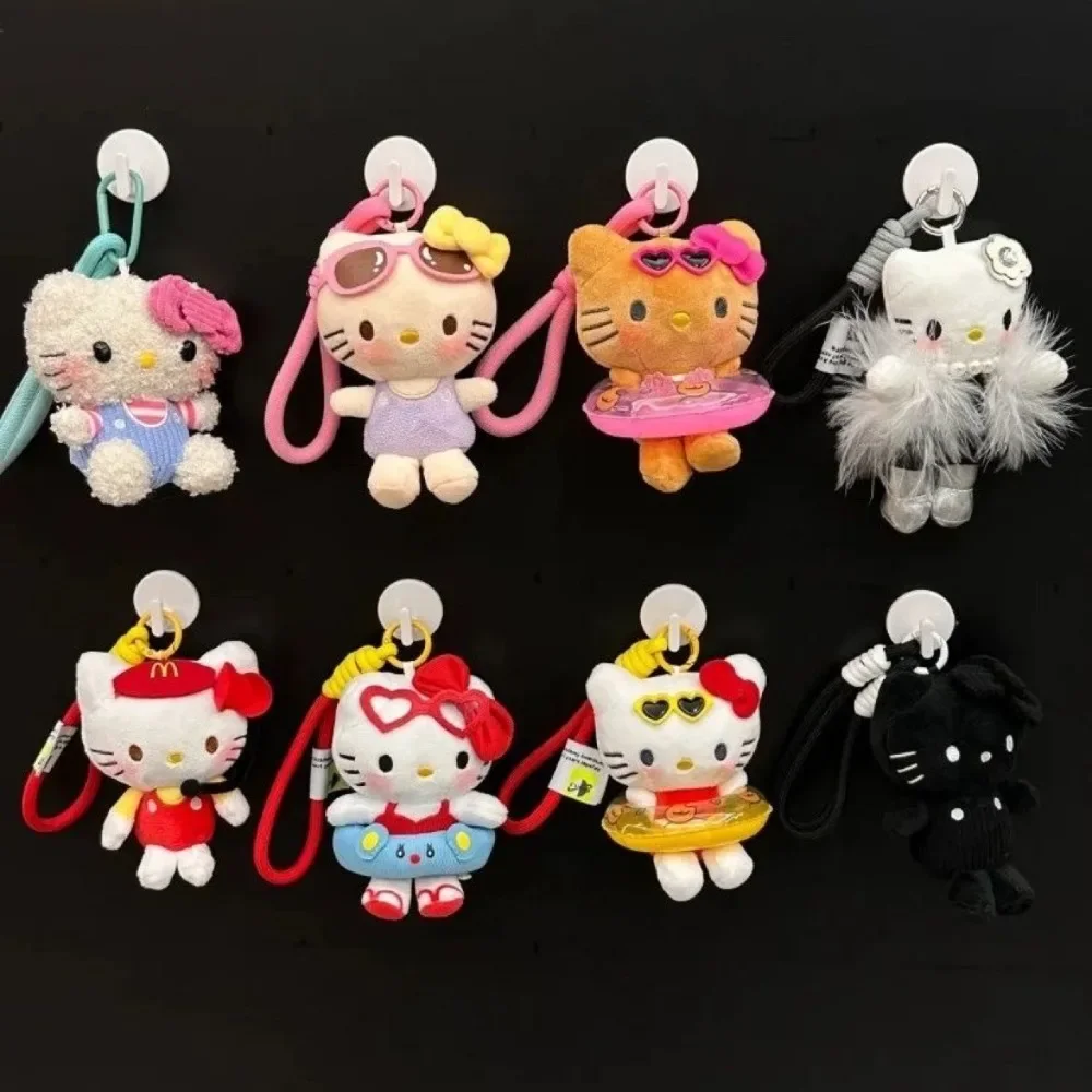 

Anime Peripheral Kawaii Cute Sanrio Hello Kitty Cartoon Action Figure Ordinary Key Tool Pendant Outfit Backpack Decoration Gift