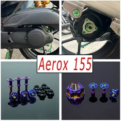 FLAWLESSTI Gr5 Titanium Bolt Engine Gear Oil Rear shock Swingarm Exhaust Pipe Axle Bolt Nut For Yamaha Aerox V1 V2 155