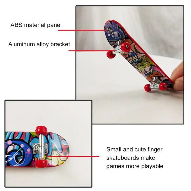 Mini planche à roulettes en alliage de plastique, 1 pièce, pour doigt, trottinette, module anti-stress, panneau de bureau, entraînement sans jouets