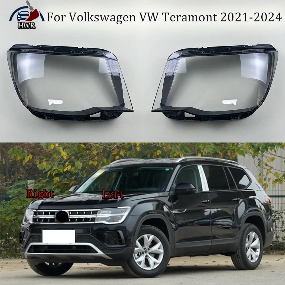 

Front Headlight Cover Headlamp Lamp Shell Mask Lampshade Lens Plexiglass For Volkswagen VW Teramont 2021 2022 2023 2024 Halogen