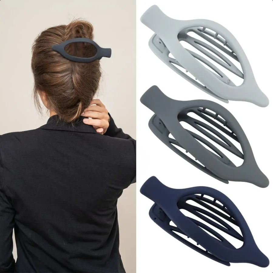 

Hair Clips for Women 3Pcs Matte Claw Clips Large for Thick Hair Flat Hair Clips Alligator Hair Clips