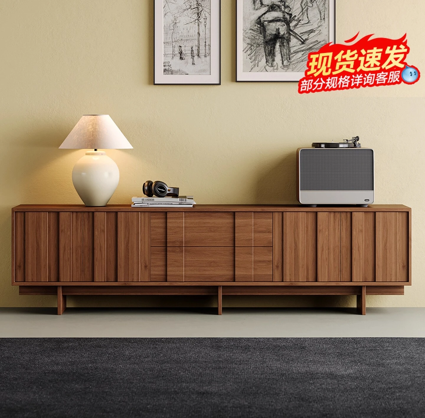

Middle ancient style solid wood household living room floor to ceiling high-end storage cabinet
