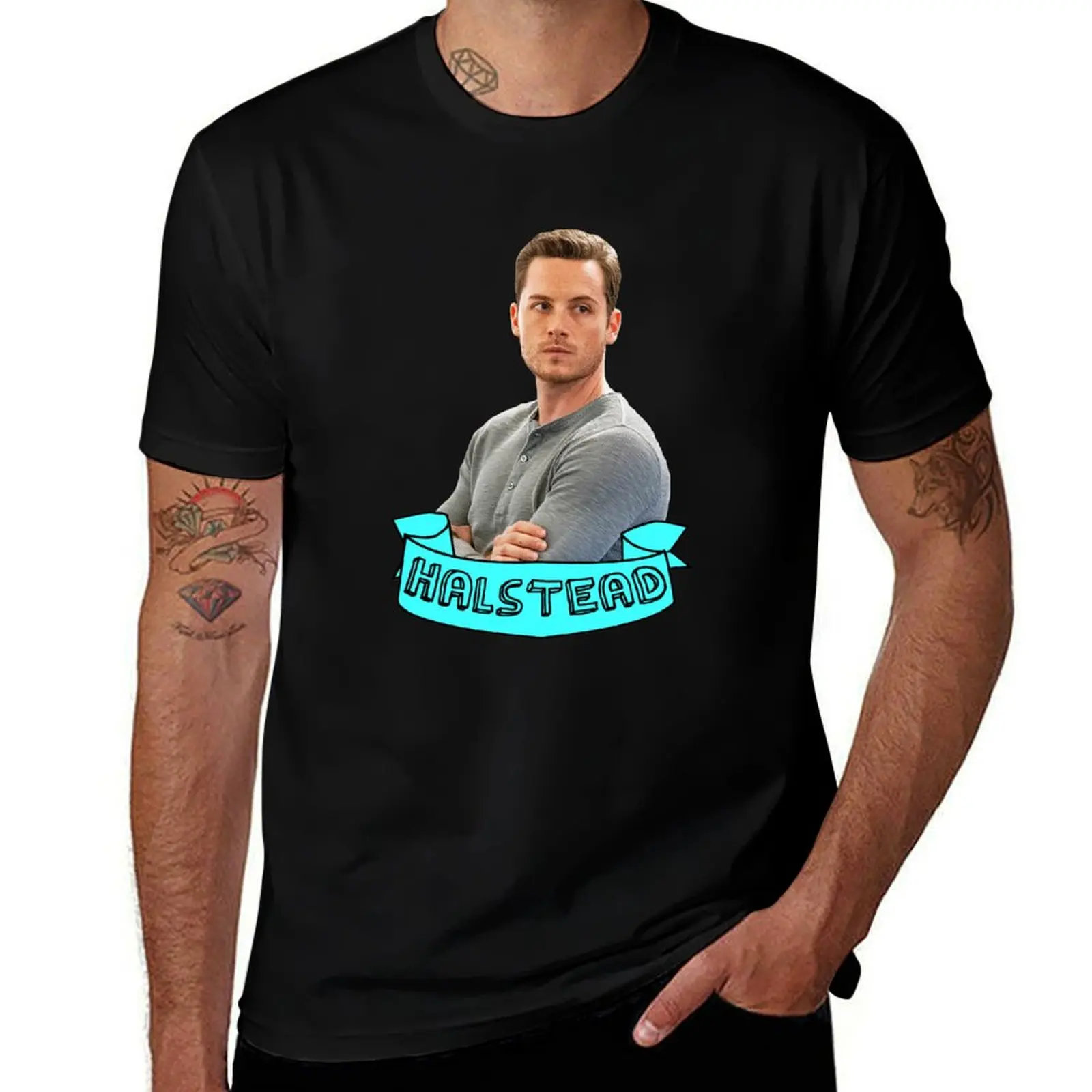 Jay Halstead T-Shirt Simple Casual Short Sleeve Tee T-Shirt