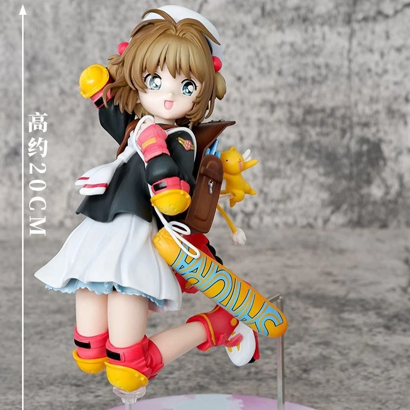 20cm novo anime cartão captor kinomoto sakura figuras pvc modelo brinquedos boneca ornamento coletar presentes