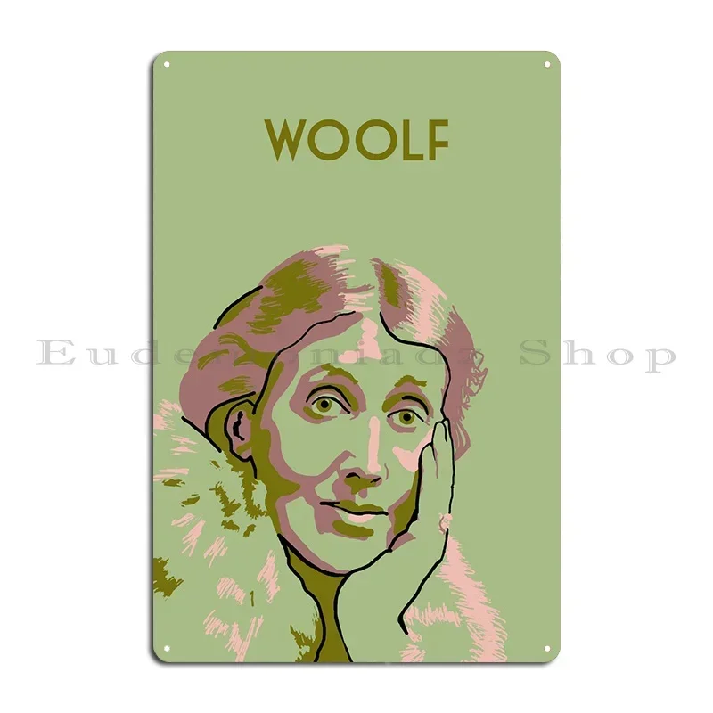 Virginia Woolf Camiseta Cita de Virginia Woolf Anónimo era una mujer Camiseta Metal Plaque Cave Cinema Design Tin Sign Poster