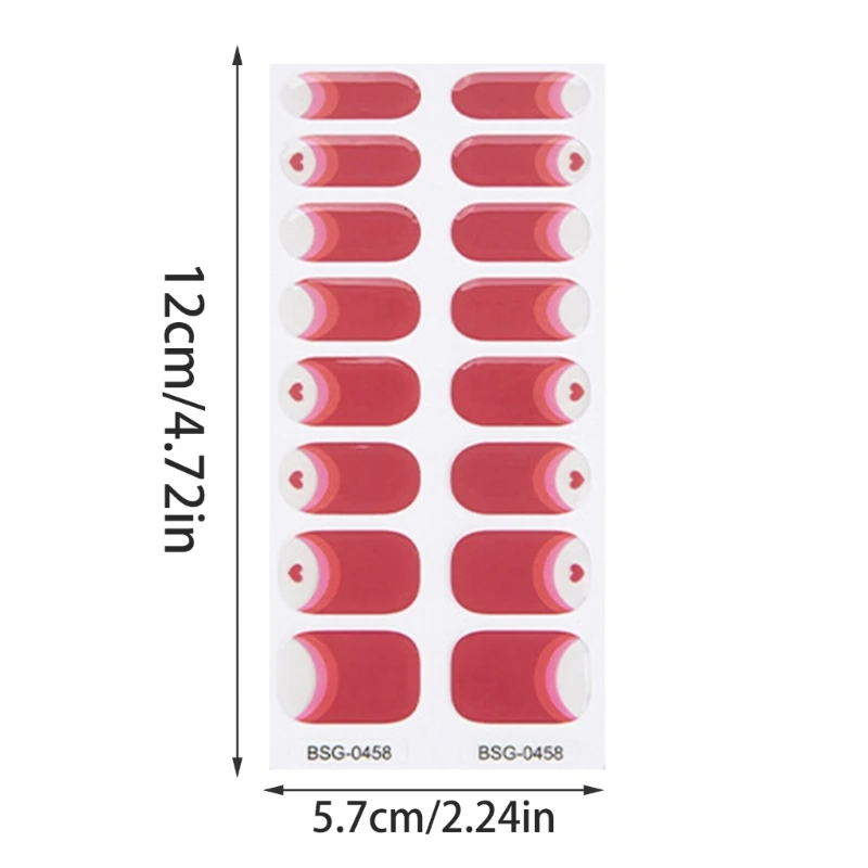 Autocollants pour ongles en Gel Semi-durci UVs/lampe à LED requis, enveloppes vernis à ongles en Gel, Design à pour