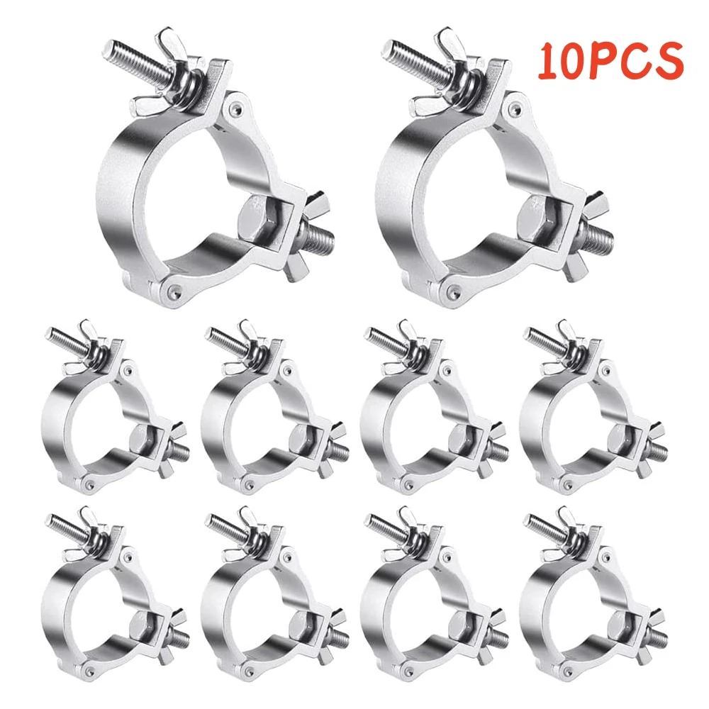 10Pcs/Lots Stage Lights Clamp Hanger Truss Bracket Stage Heavy Duty Hooks Theatre Lighting Kit 48-52mm 100kg Alumimun Alloy Hook