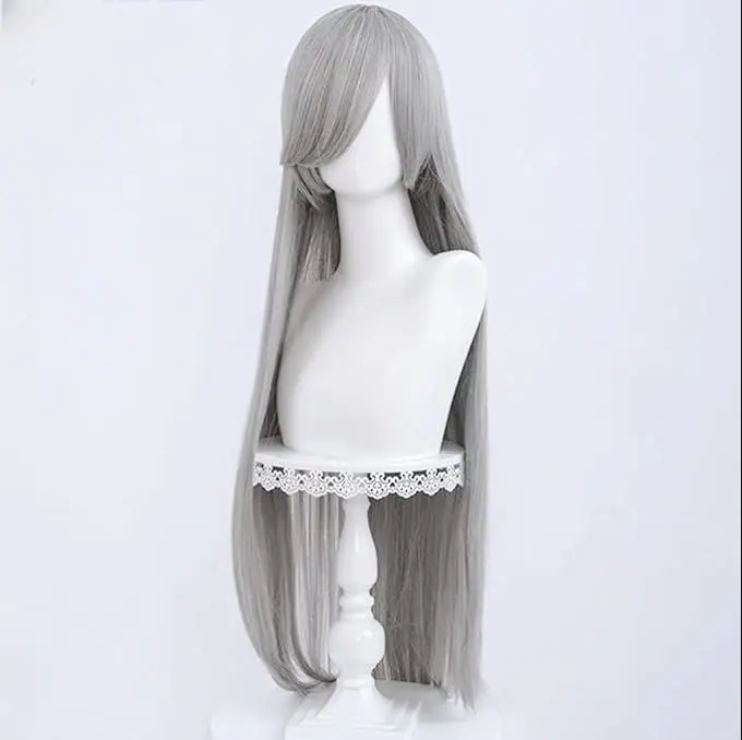 Long Straight Wig Multi Color Straight Hair Wig with Bangs Synthetic Wigs for Women Heat Resistant Hair Lolita Daily Cosplay Use image 3