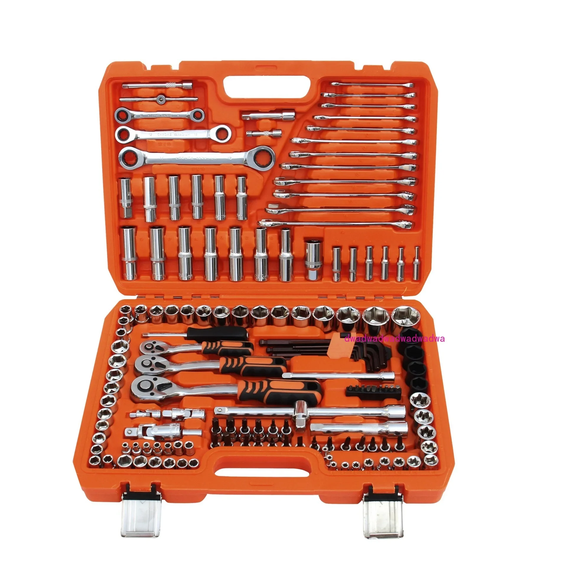 172-Piece socket wrench set with on-board comprehensive tool