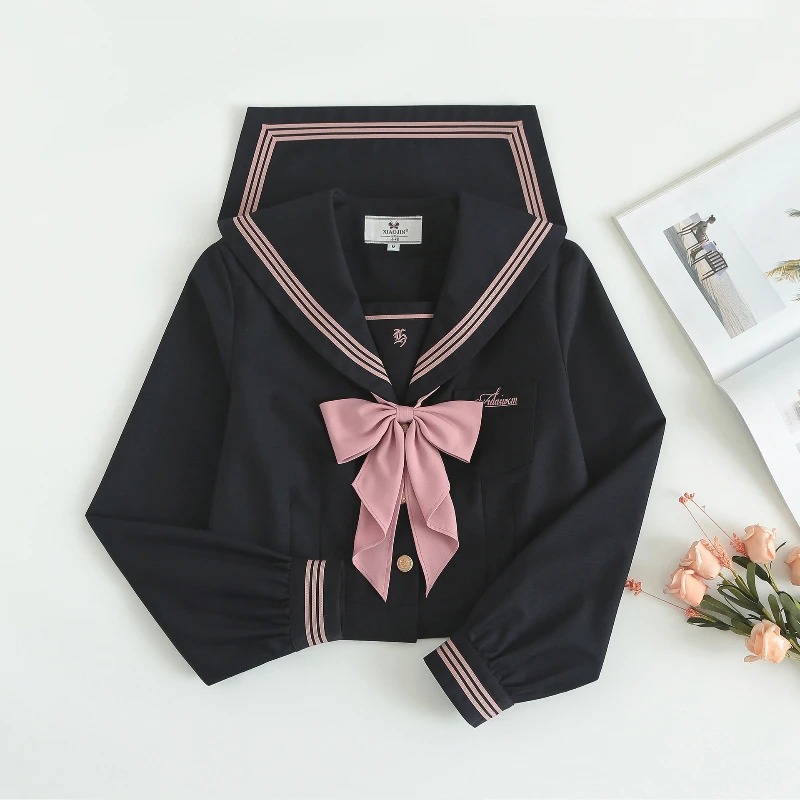 Fashion Comfortable Hundred Lancashire Women's Sailor Uniform Senior JK Uniform Japanese College Style School Uniform Set