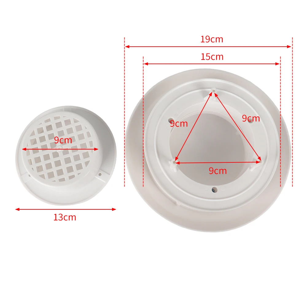 Presa d'aria rotonda Ventilatore Tappo antipioggia RV Testa a fungo Presa d'aria Ventilatore di scarico montato in parte superiore Accessori per camper NUOVO