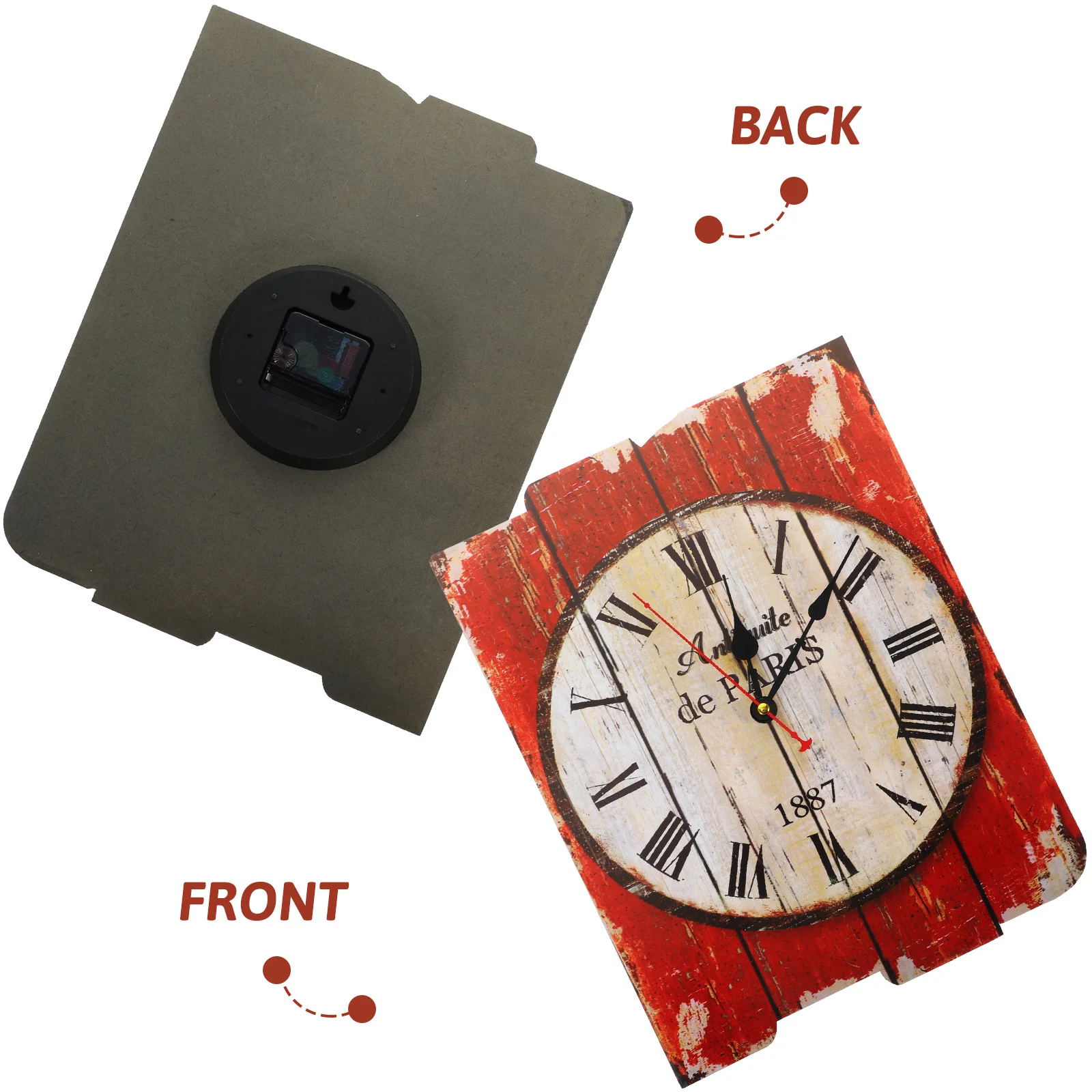 

Wooden Retro Wall Clock Rustic Hanging Clock Mute Silent Wall Art Decorative Home Accessories for Cafe Bar Bedroom Living Room