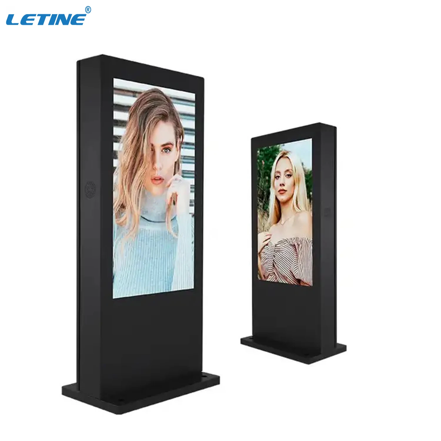 Kios Layar Sentuh Digital LCD 1080p Kecerahan Tinggi 32-Inci yang Dapat Disesuaikan untuk Iklan Luar Ruangan di Pusat Perbelanjaan dan Toko Ritel