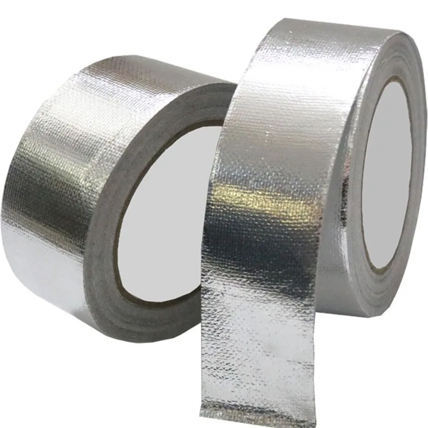 Thickened Fiberglass Aluminum Foil Tape Water Pipe Range Hood Sealing Flame Resistant High Temp Resistant Waterproof Sunscreen
