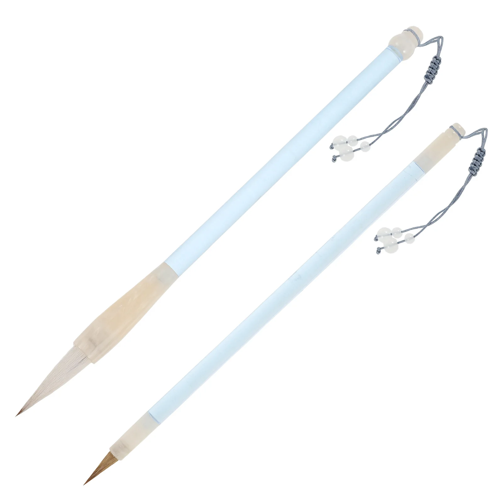 2 قطعة فرشاة الخط التقليدية الصينية فرشاة الرسم أقلام لينة شعيرات مرنة المحمولة أدوات الرسم للمبتدئين الحبر #2