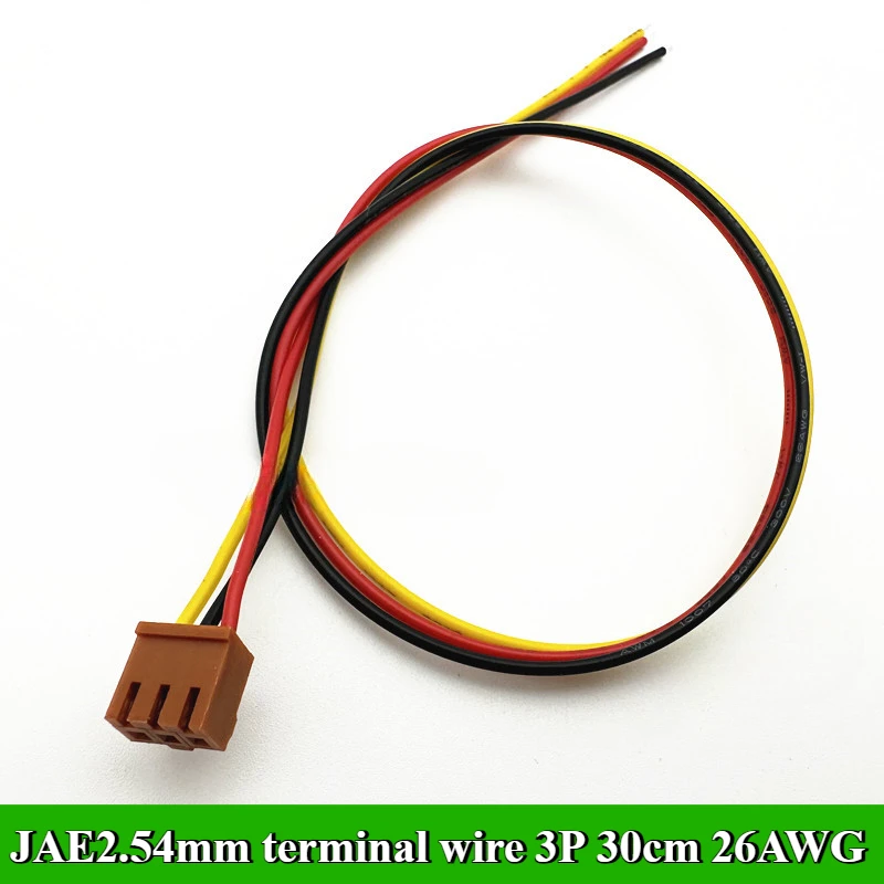 JAE2.54mm terminal wire LGC elevator connection line single head brown  2P/3P/4P/5P/6P wire length 30cm 26AWG electronic line