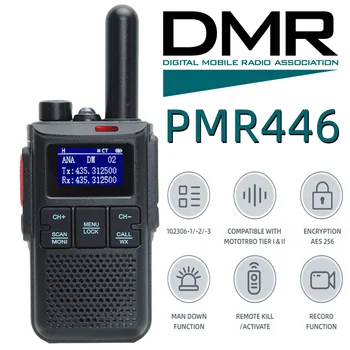 Dmr Radio Pmr446 Walkie Talkie Long Range Ctcss/Dcs Vox Scan For Baofeng Radio Dm 1701