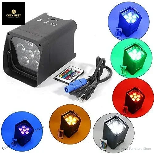 Factory High Quality 6x18W Smart DJ LED Uplight RGBWA+UV Low Price Wireless Battery Stage Lights for Party Lighting Equipment