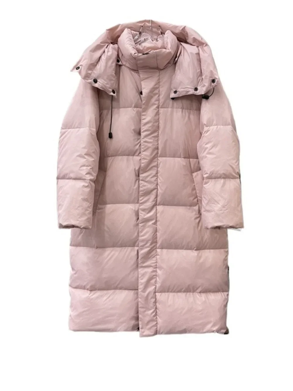 2025 nueva moda de invierno gruesa cálida con capucha chaqueta acolchada con capucha abrigo de plumón de pato blanco Parka informal para mujer