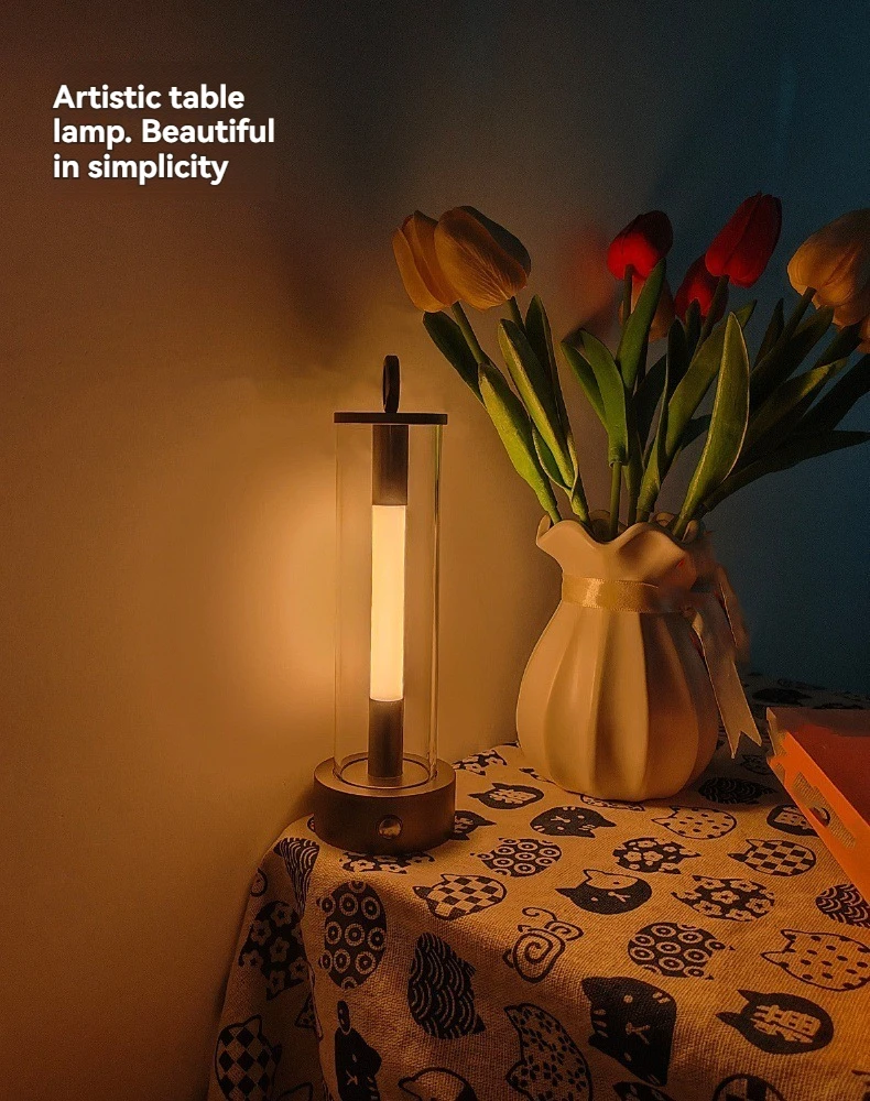 Candeeiro de mesa ao ar livre acampamento noite lâmpada decorativa mesa jantar bar restaurante bar luz ambiente