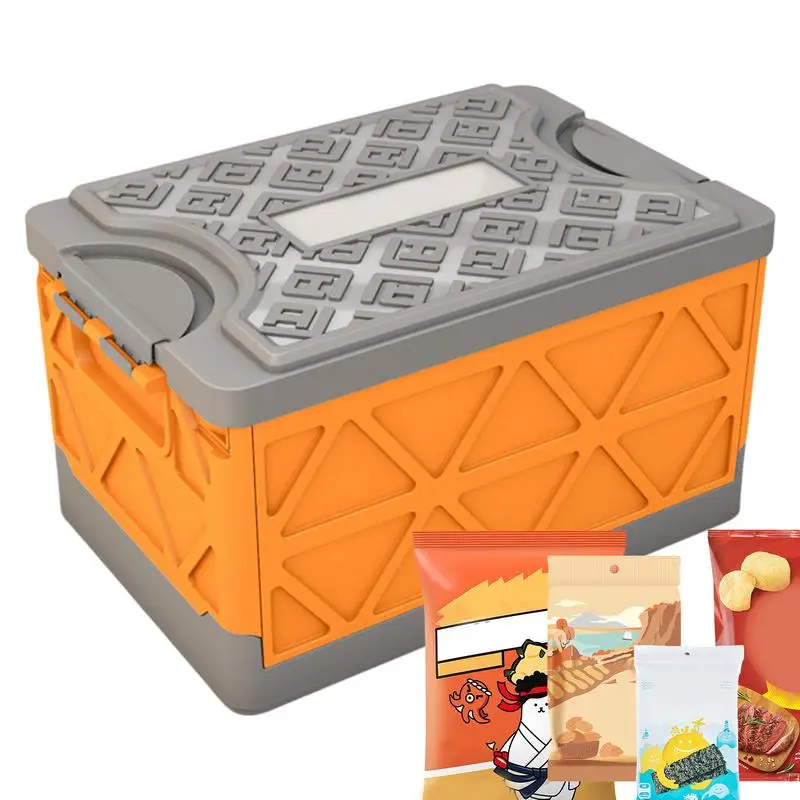 Trunk Organizer 30L Collapible Suv Trunk Storage Box Cargo Organizer Big Capacity Storage Organizer For Camping Picnic Groceries