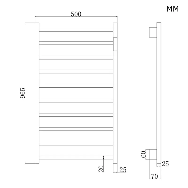 Secador de toallas con calefacción inteligente para baño, material de acero inoxidable 304, con cable duro y enchufe, Rusia Luxury Gold 2024