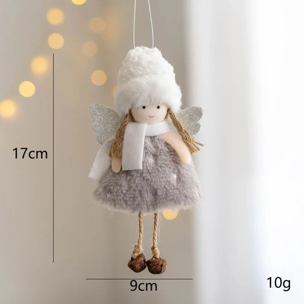 Pendant Christmas Doll Exquisite 1 Pc Angel Plush Doll Cute Decoration Pink/White/Gray Xmas Tree Hanging Ornaments