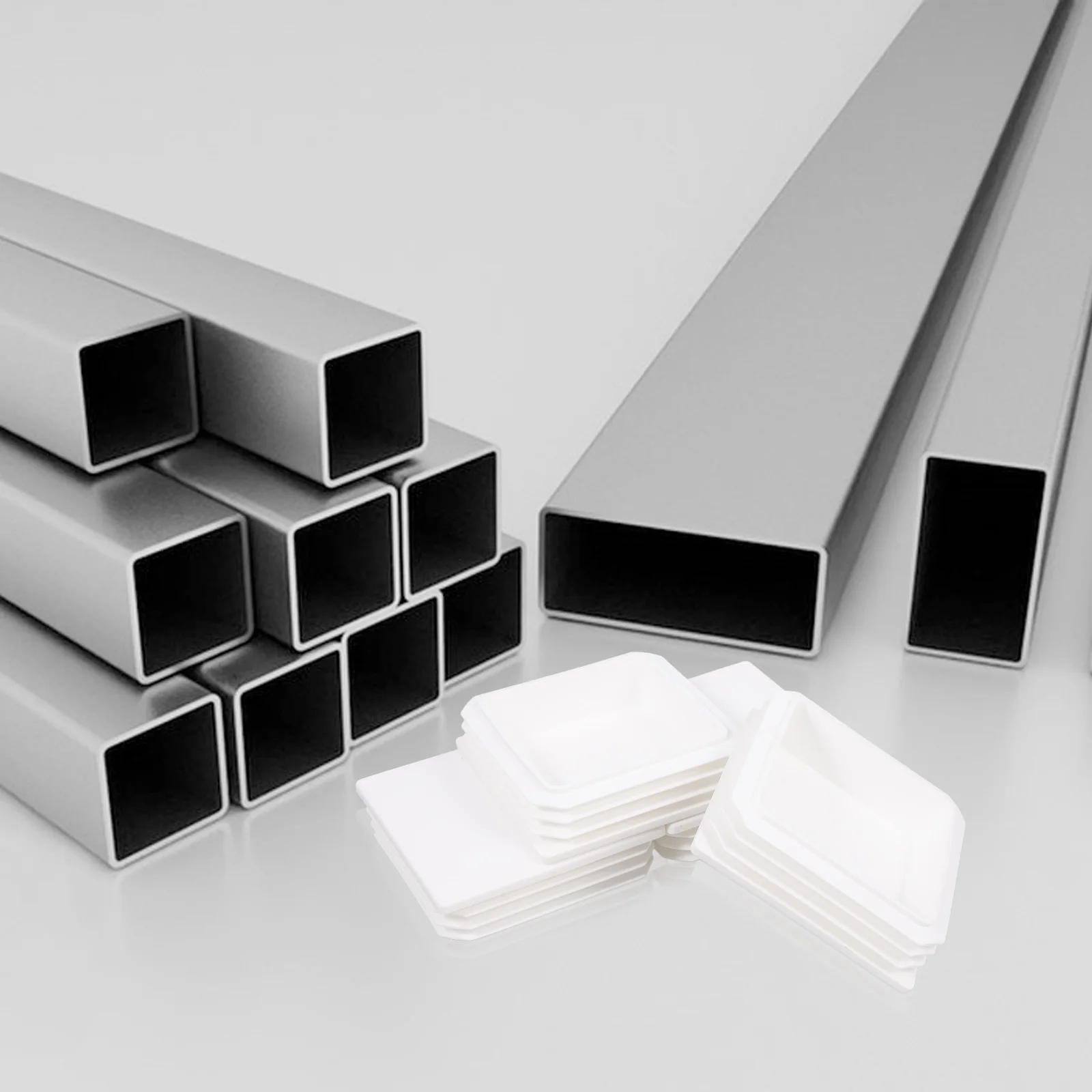 

4pcs Square Post Caps 100x100mm White ABS Plastic Warning Column Cap Corridors Fence Cover Dustproof Waterproof