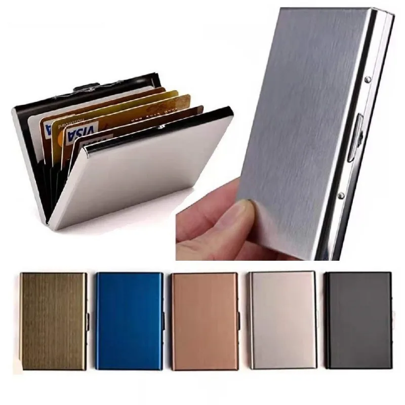 

Credit Card Holder Fashion Purse Push Case with Cover for Cards ID Smart Card Holder Luxurious Mini ID Card Case for Business