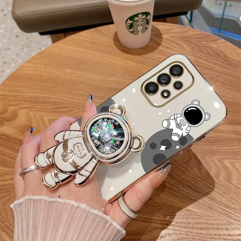 حافظة هاتف بتصميم رائد فضاء لهواتف سامسونج جالاكسي a53 ، a52s ، a52 ، a50 ، a51 ، a42 ، a03 ، a04 ، a10 ، a03s ، a04e ، a50s ، a91