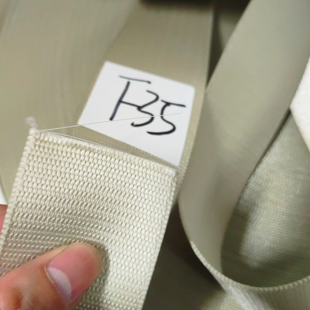 JOORMOM 3-30M Light Beige（F35）EU Lock Edge Fishline Seat Belt Car Modification High Strength Polyester Seat Belt Webbing