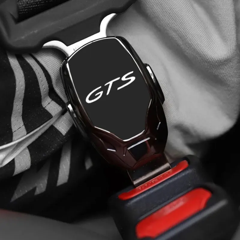 

Car Seat Belt Extender Seatbelt Lock Buckle Clip Plug Accessories For Porsche GTS Cayenne Cayman Panamera Macan 911 718 928 901