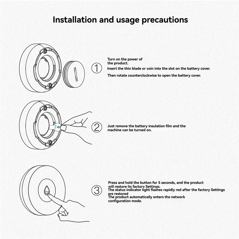 ABJF-Tuya Zigbee Smart Water Leak Detector Flood Sensor Alarm Immersion Alert Remote Monitoring Via Smart Life App