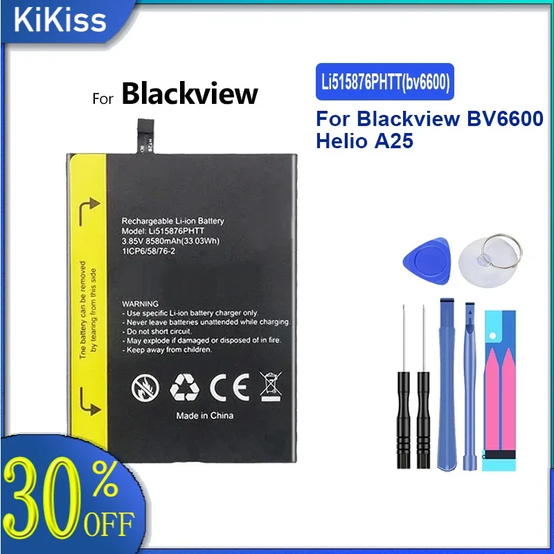 

Li515876PHTT (bv6600) 8580mAh Battery For Blackview BV6600 Helio A25 Mobile Phone