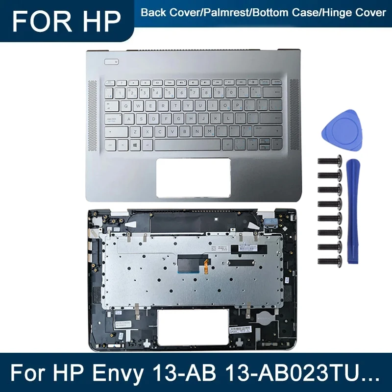 

Original 95% For HP Envy 13-AB 13-AB023TU AB024TU AB026TU AB027TU Laptop Palmrest Upper Case US Backlight Keyboard 909620-001