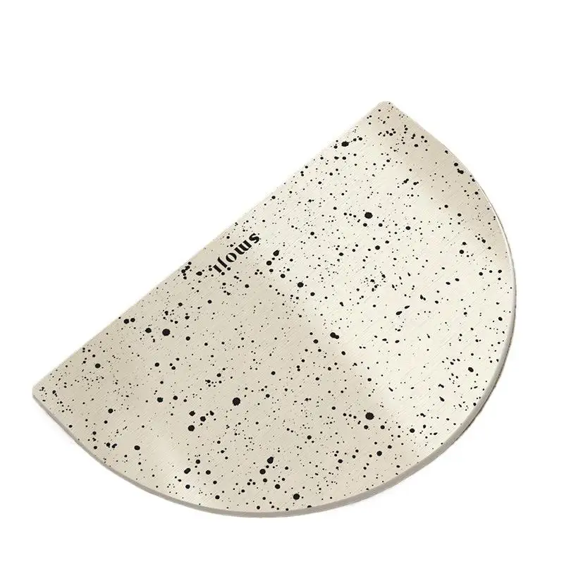 【HMA】Oval Speckled Diatomite Bath Mat Fast Drying Non Slip For Bathroom Shower And Front Door Use