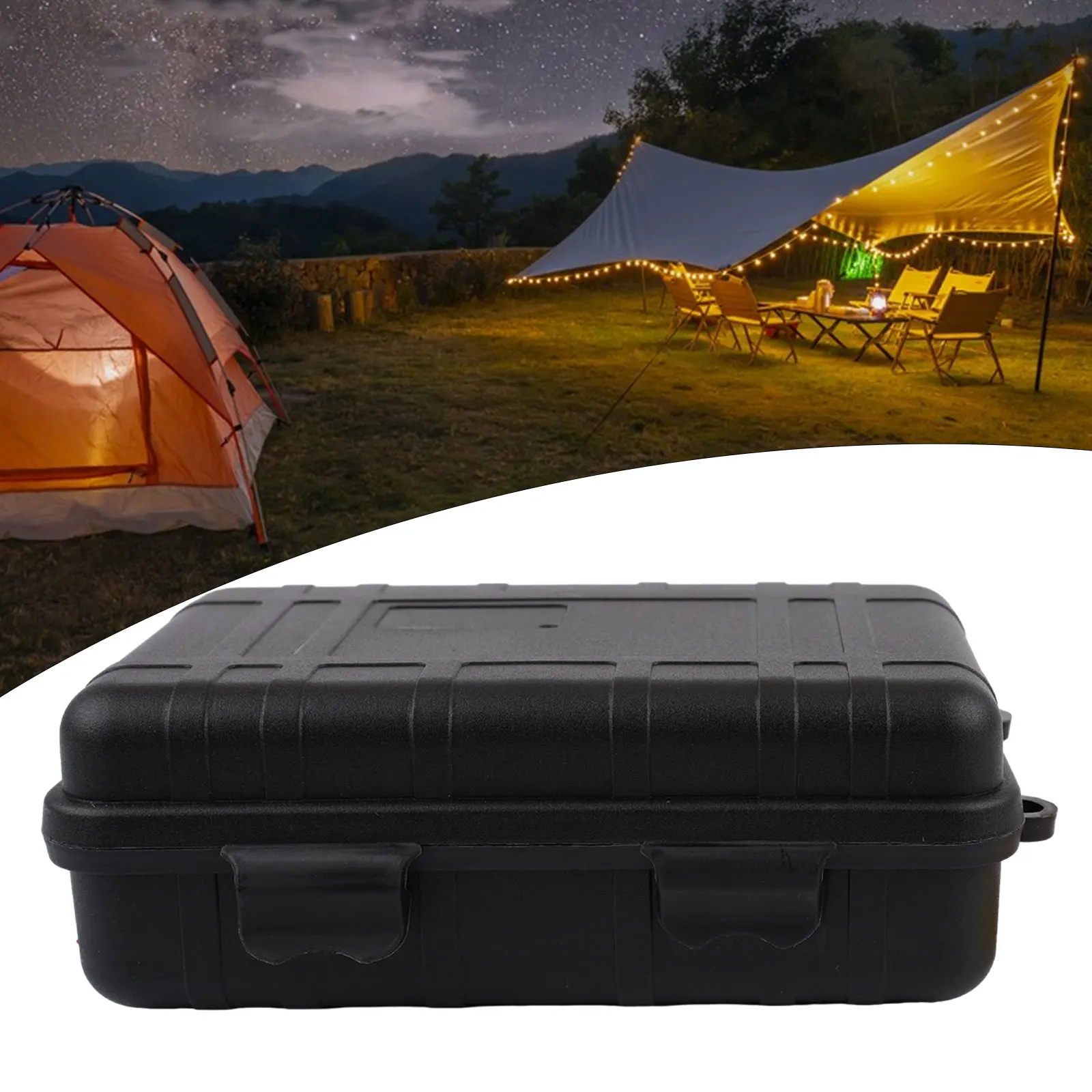 Storage Box Shockproof Box Case Box Small Camping Container Shockproof Storage Survival Waterproof 185*115*60mm Boating