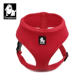 Truelove-arnês de malha respirável para cão e gato, colete em nylon com alça macia, coleira para cão pequeno e médio, 8 cores