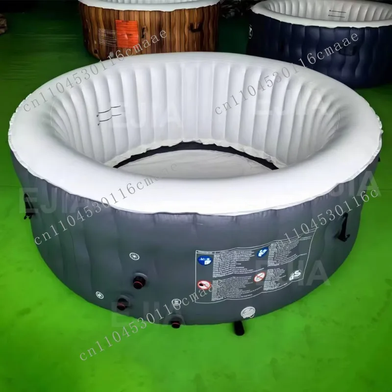 4 - Person Inflatable Hot Tub SPA Made of PVC Portable Outdoor SPA Pool for Family Friends Relax