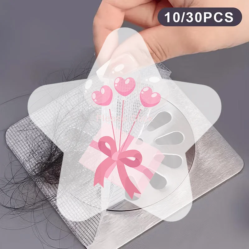 Drain Hair Catcher - Jednorazowe siateczkowe naklejki na odpływ prysznicowy