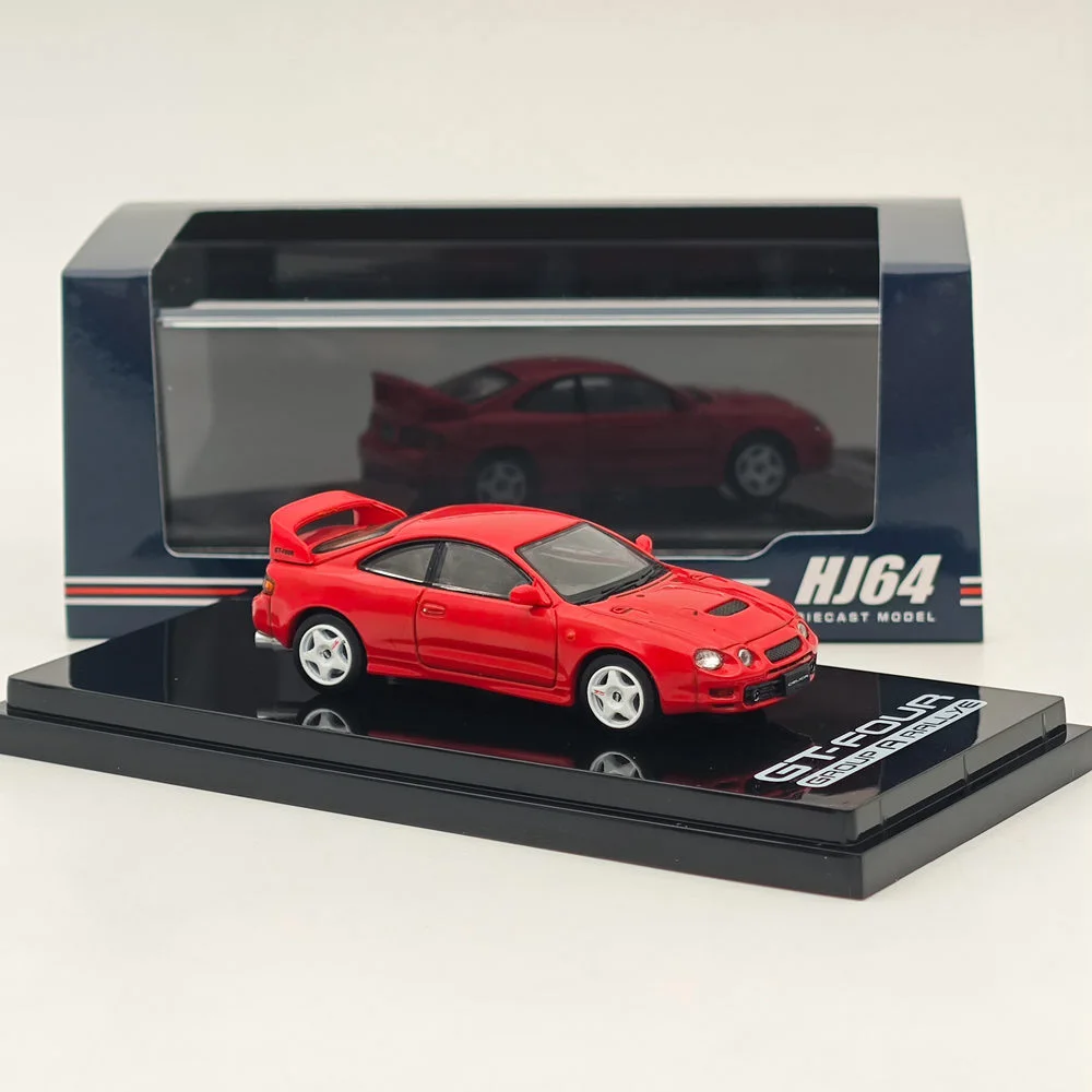 1/64 Hobby Japan For CELICA GT-FOUR ST205 JDM STYLE Red HJ642064AR Diecast Models Car Collection Auto Toys Gift