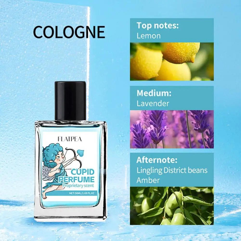 กามเทพโคโลญจ์น้ําหอมElegant Long Lasting Cologne Flirting Datingน้ําหอมฟีโรโมนสําหรับผู้ชายผู้หญิง 50Ml